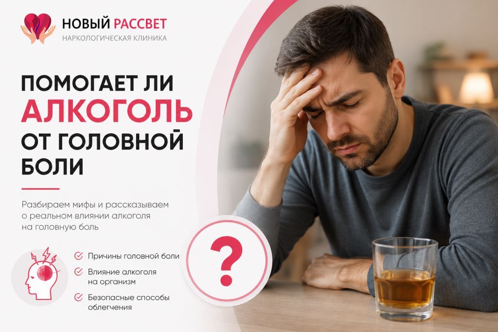 Помогает ли алкоголь от головной боли